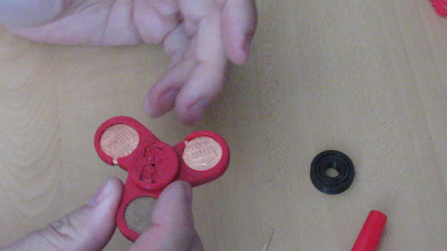 Penny spinner with built in bearing