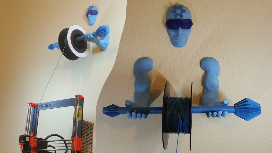 HATCHBOX 2 Spool 3D Printer Filament Tabletop Wall Mount Rack