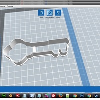 Key from heart cookie cutter for professional - Thumbnail 1