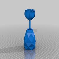 smaller rose in a vase - Thumbnail 2
