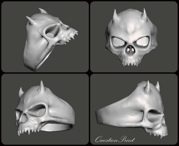 skull ring 3D Print 143537
