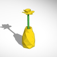 Small daffodil in vase 3D Printing 14355