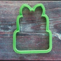 Cake with bow cookie cutter for professional - Thumbnail 1