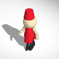 Small beefy fezz gnome 3D Printing 14386