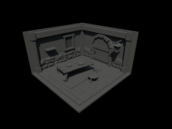 Interior of house style cartoon 3D Print 143869