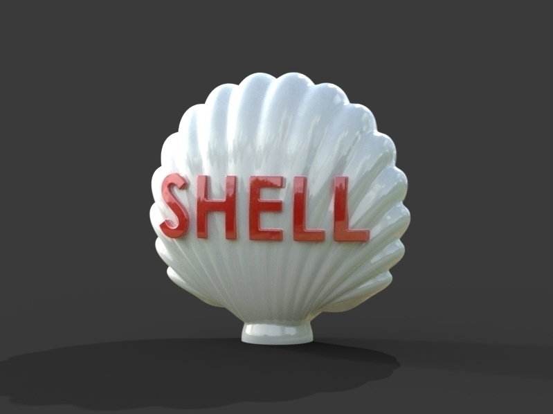 3D Printed Shell Vintage Gas Pump Globe 