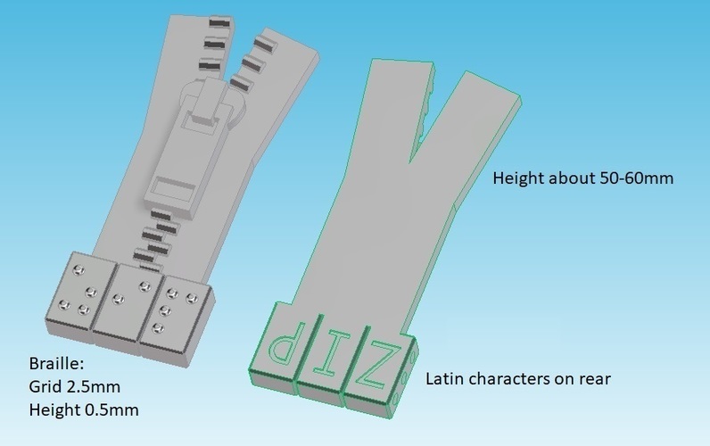 Touch picture - braille alphabet 3D Print 144142