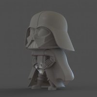 Small Cute Darth Vader 3D Printing 144151