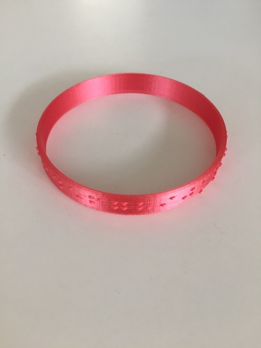 Braille Bracelet 3D Print 144263