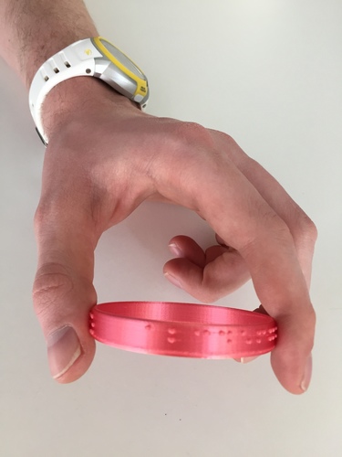 Braille Bracelet 3D Print 144264