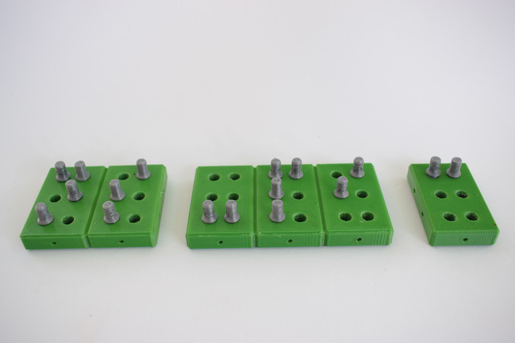 Braille magnetic blocks - a word learning kit 3D Print 144350