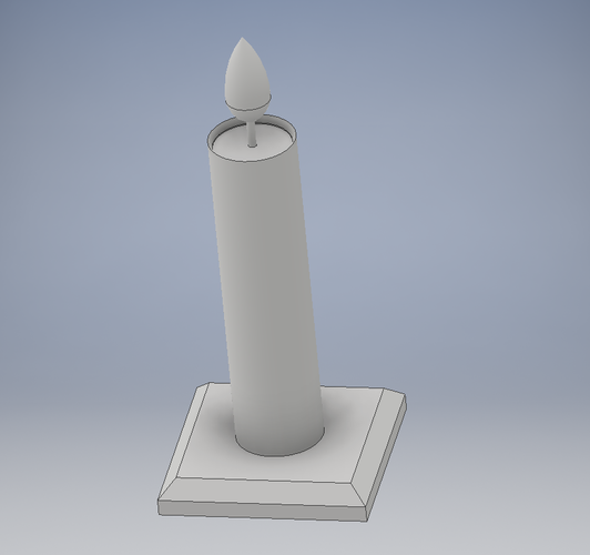 Candle with flame 3D Print 144405