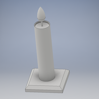 Candle with flame - Thumbnail 1