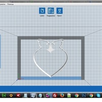 Heart with doves cookie cutter for professional - Thumbnail 1