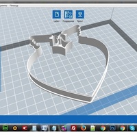 Heart with doves cookie cutter for professional - Thumbnail 3
