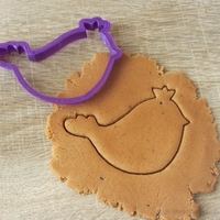 Bird with a crown cookie cutter for professional - Thumbnail 3