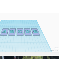 Small alphabet tiles 3D Printing 144614