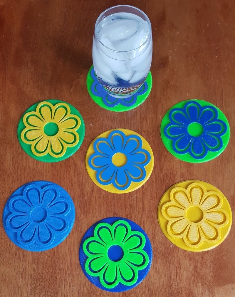 Flower Coasters for Mother's Day