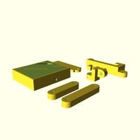 Customizable LEDLight Holder for prusa aluminium frame  witch ca - Thumbnail 1