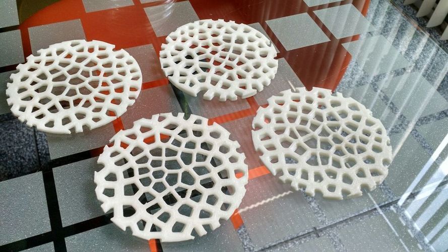 Voronoi Beverage Coasters 3D Print 144697