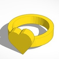 heart ring size 20x20 mm - Thumbnail 1