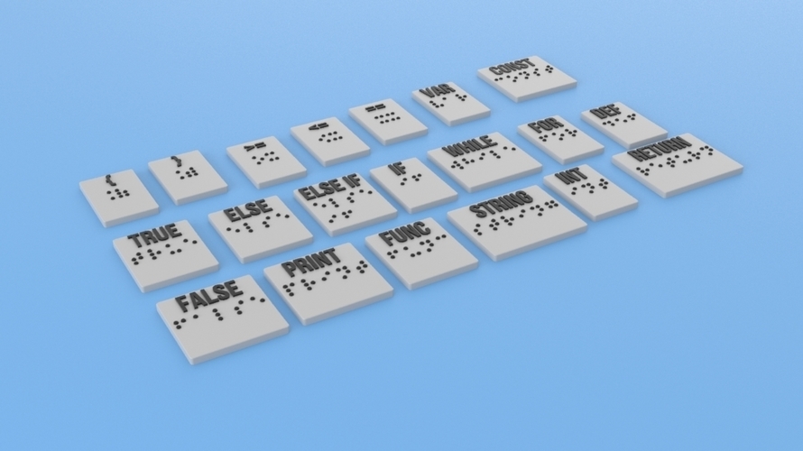 Basic Programming Tiles 3D Print 144795