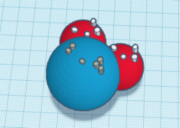 Water Molecule or Compound model ( Braille Labeled)