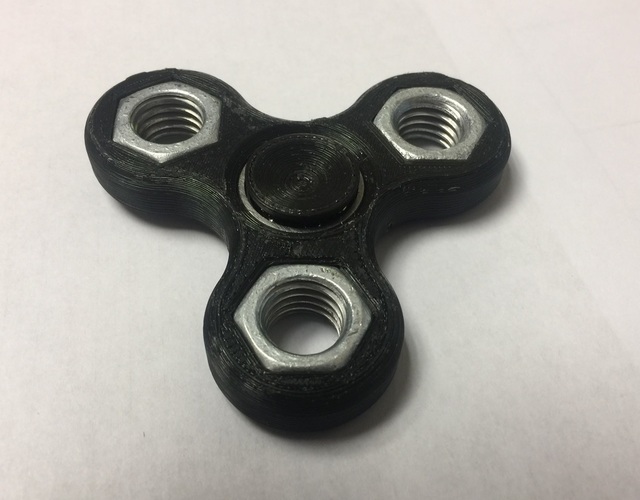 The Big Fatty - fidget spinner with nuts 3D Print 144847