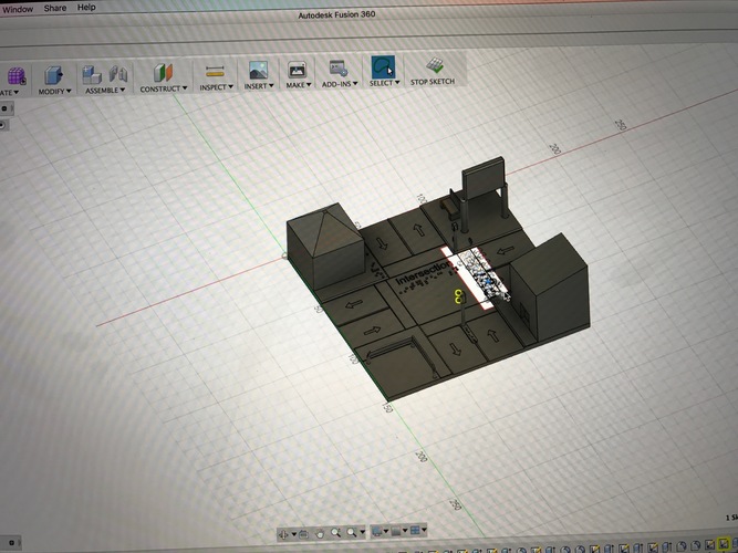 Model of an intersection for the blind 3D Print 144861