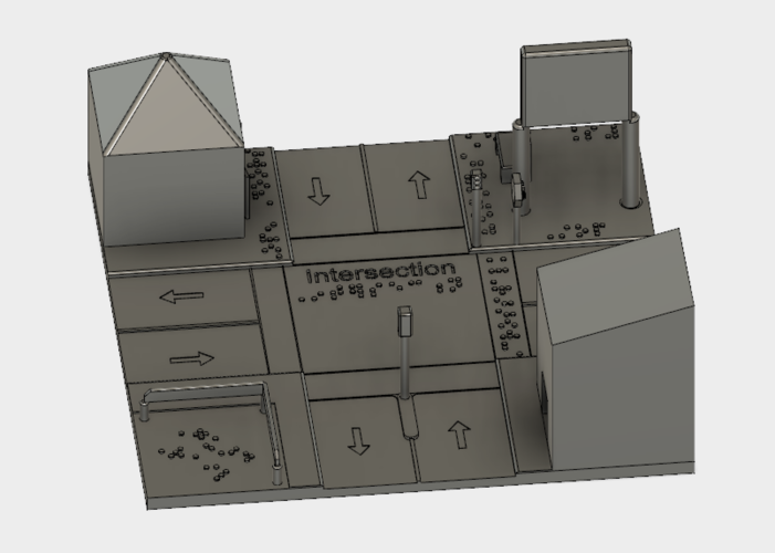 Model of an intersection for the blind