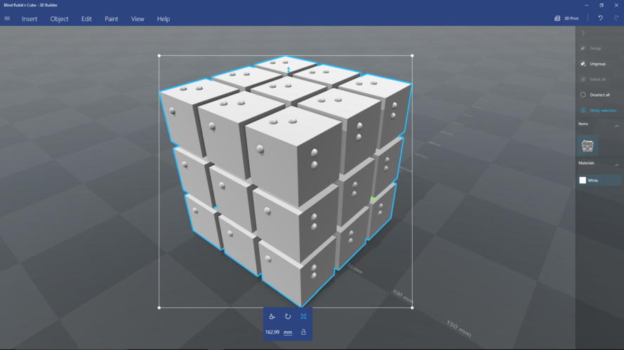 Braille 3 layer magic cube puzzle 3D Print 144864