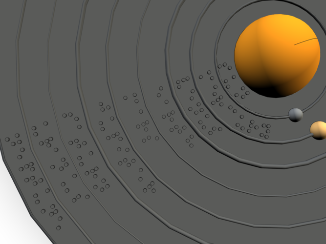 Braille Solar System Model 3D Print 144946