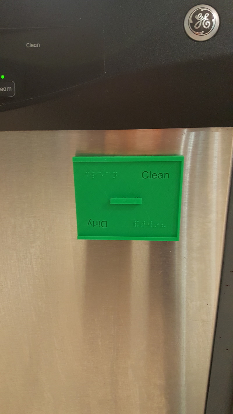 Braille Dishwasher Clean/Dirty Identifier