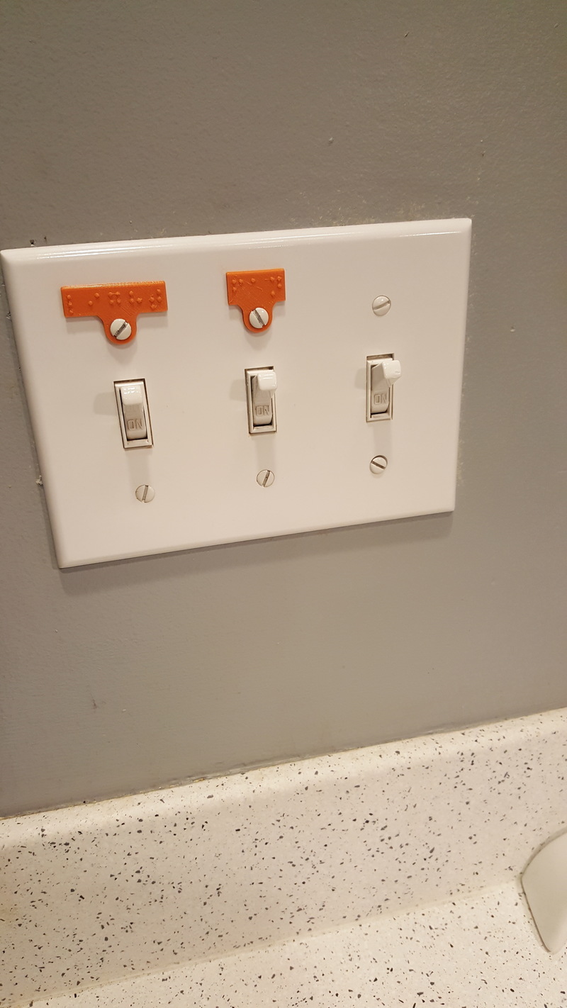 Braille Light Switch Identifiers 