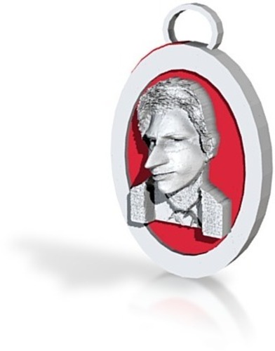 man cameo pendant 3D Print 14518