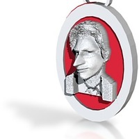 Small man cameo pendant 3D Printing 14518