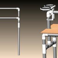 PVC Parrot Perch Feed Dishes Brackets - Thumbnail 6