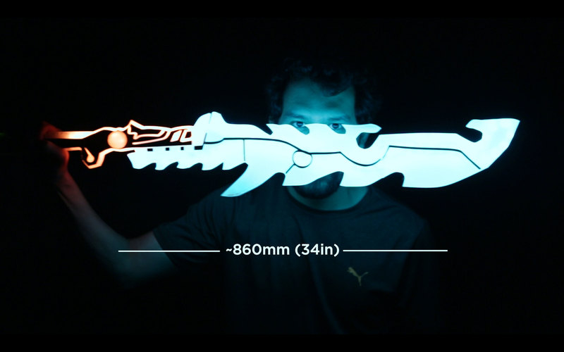 Zelda: Breath of the Wild – Guardian Sword with NeoPixel LEDs 3D Print 145342