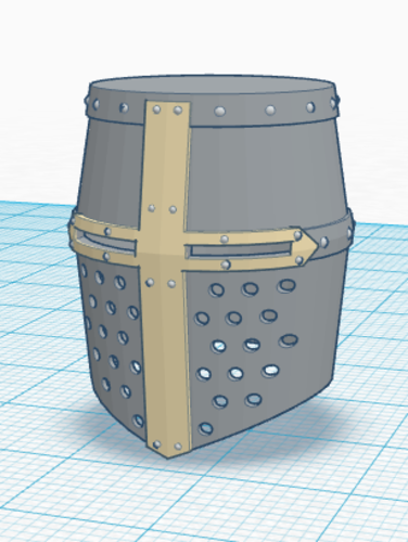 Simple Crusader Helmet 3D Print 145674