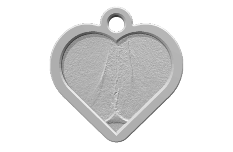Keyring lithophane of a vagina