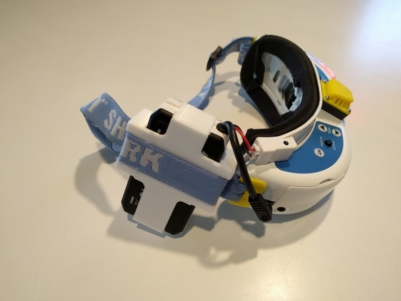 Strap Mount for Fat Shark Headset LI-ION 18650 Case