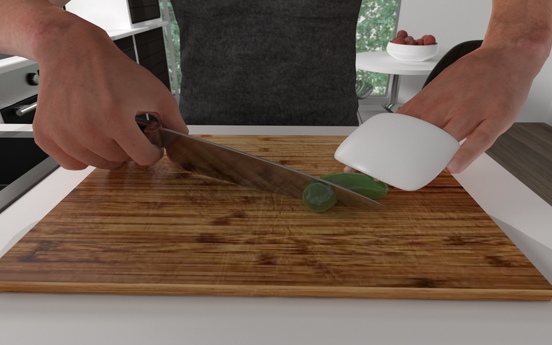 visually impaired kitchen knife hand protectors
