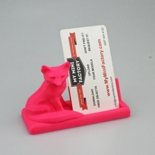 Mr Fox says business card holder 3D Print 14610