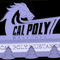 Small Cal Poly San Luis Obispo SLO Mustangs Phone Stand (3 designs) 3D Printing 146151