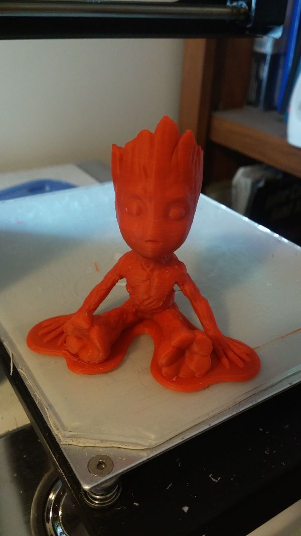 Medium baby groot with base 3D Printing 146229