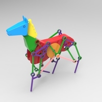 Small mechanical horse 3D Printing 146260