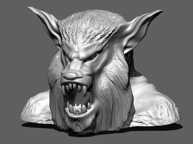 WolfMan Head 3D Print 146265