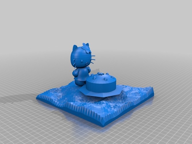 hello kitty and cake 3D Print 14641