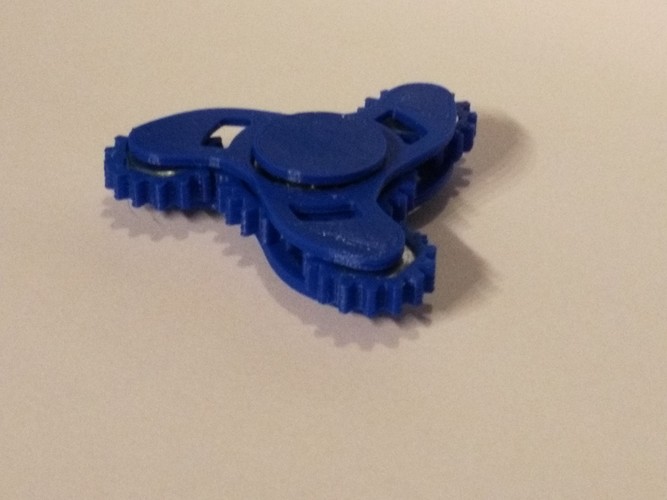 Geared Tri Fidget Spinner 3D Print 146500