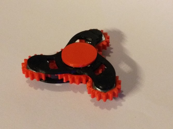 Geared Tri Fidget Spinner 3D Print 146501